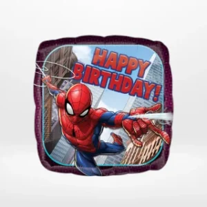 Spiderman balloon with colourful superhero-themed design from Cake Shop Walsall.