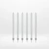 Long silver candles for celebration cakes from Cake Shop Dudley.