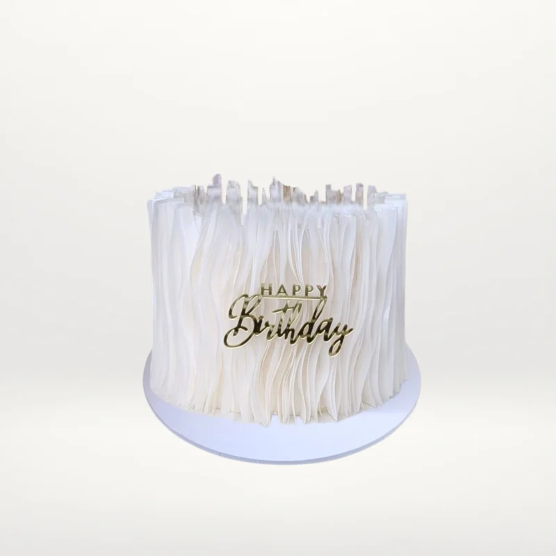 Trending cake with modern decorative styling and smooth buttercream finish handcrafted in Birmingham.